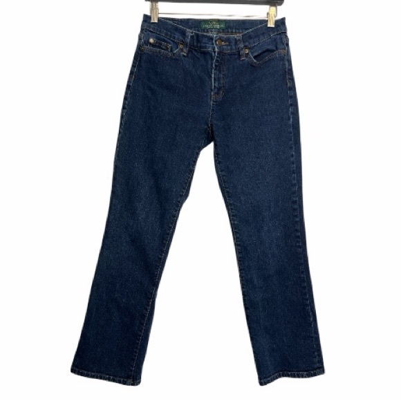 Lauren Ralph Lauren Denim - Lauren Ralph Lauren Dark Blue Classic Straight Leg Crop Jeans 6